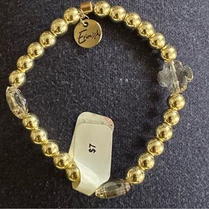 Erimish Clear and Gold Tone Beads